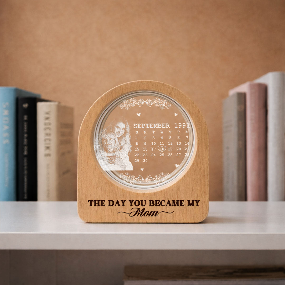 The Day You Became - Personalized 3D Crystal Photo Portrait LED