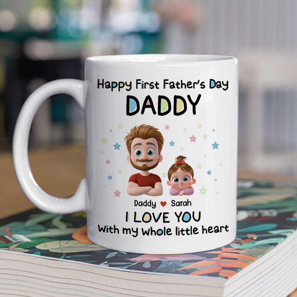Custom First Father's Day, Christmas Gift for New Dad • Little Baby - Personalized Coffee Mug