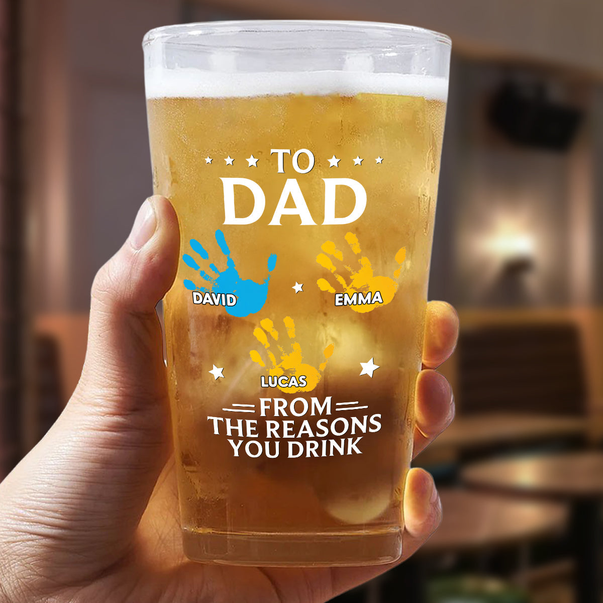 From The Reasons You Drink - Personalized Beer Glass