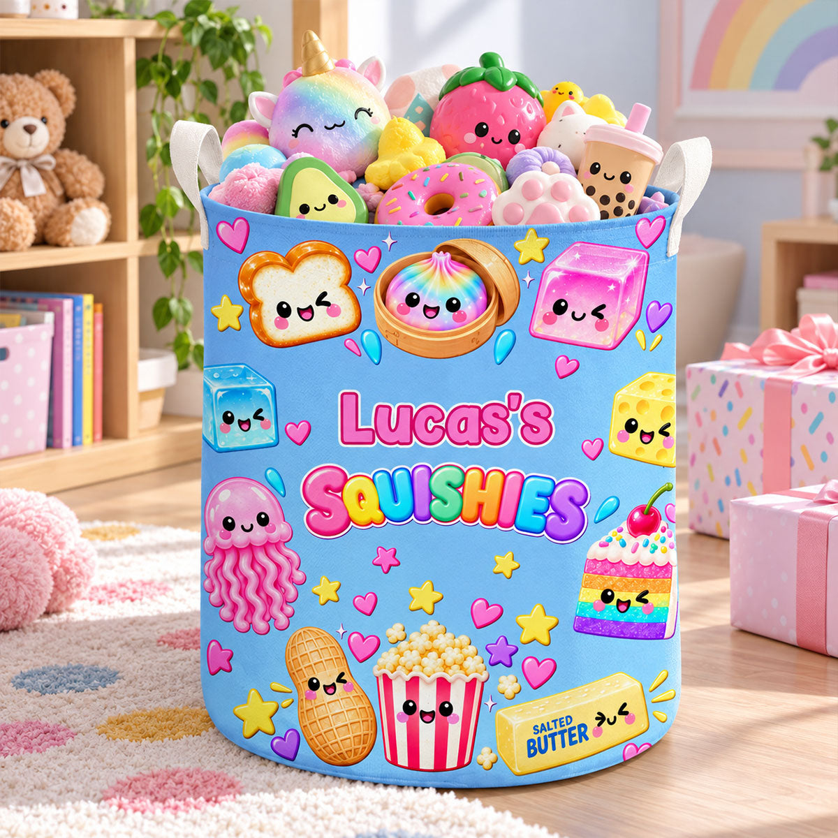 Squishy Love Lives Right Here - Personalized Basket