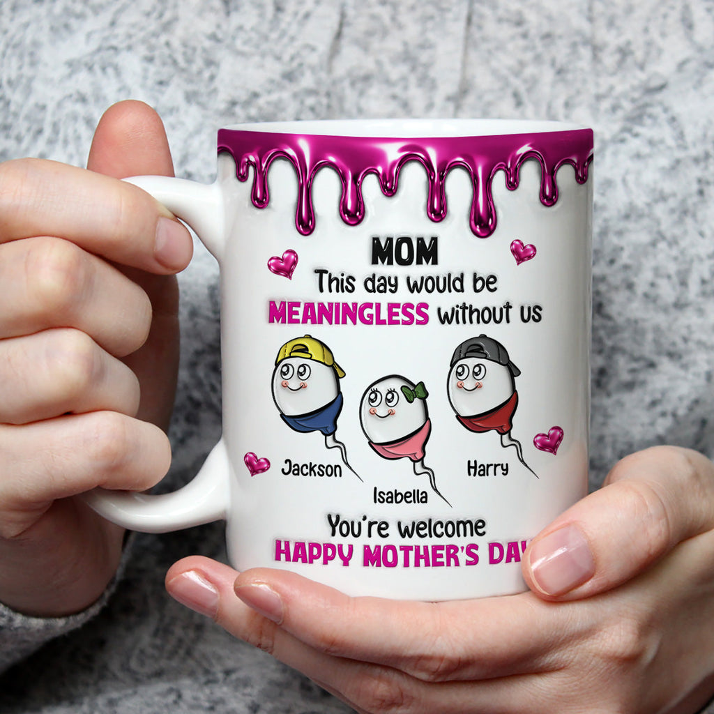 Custom Anniversary Keepsake Gifts For Couple • Without Us - Personalized 3D Inflated Effect Mug