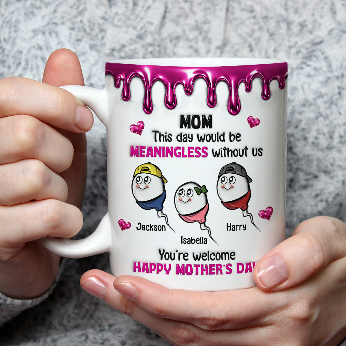 Custom Anniversary Keepsake Gifts For Couple • Without Us - Personalized 3D Inflated Effect Mug