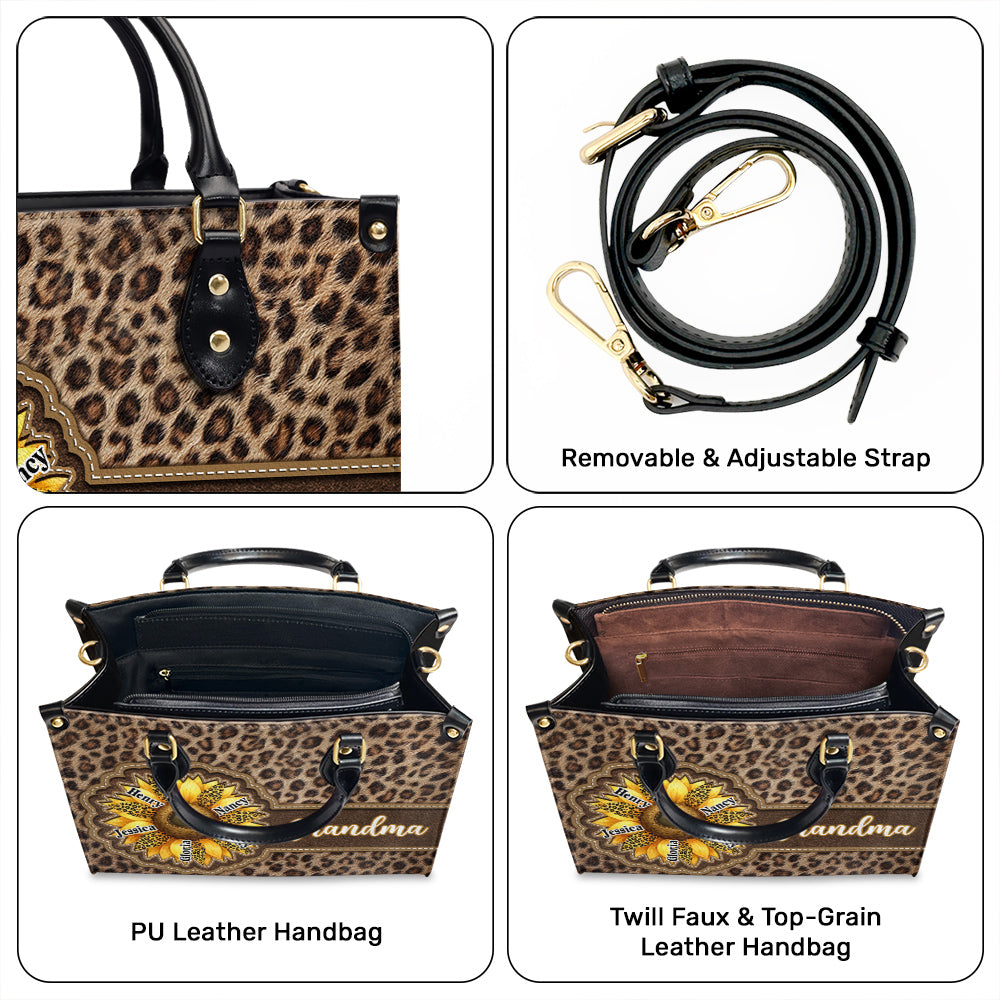 Grandma Sunflower - Personalized Leather Bag
