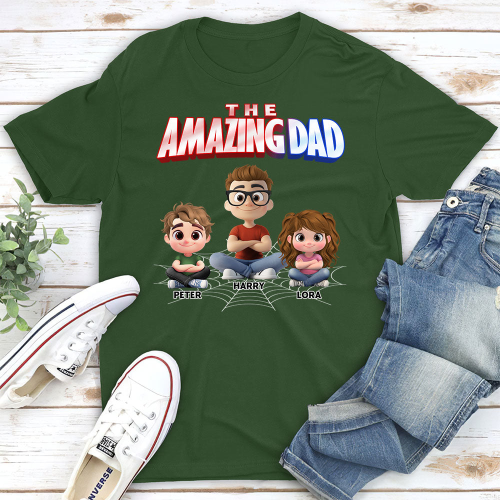 Custom Father's Day, Special Gift for Dad & Grandpa • The World Best Amazing Dad - Personalized Shirt