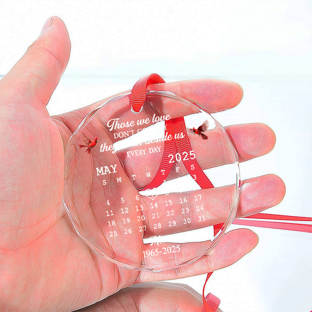 Custom Memorial Christmas Ornament, Sympathy Keepsake •  With Us Always - Personalized Glass Ornament