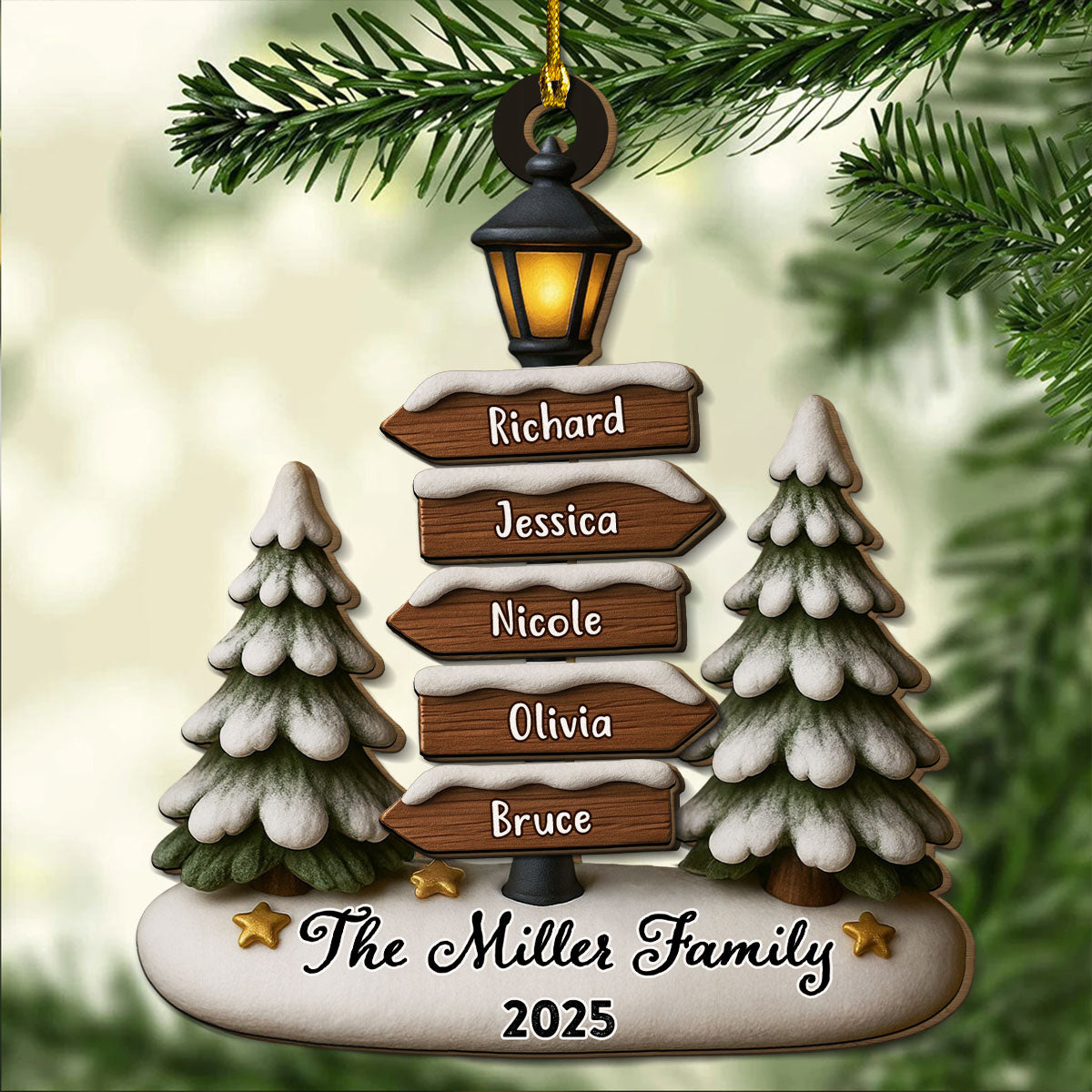 Custom Family Ornament, Christmas Gift for Family Members •  Home Is Where Love Lives - Personalized 2-Layered Wood Ornament
