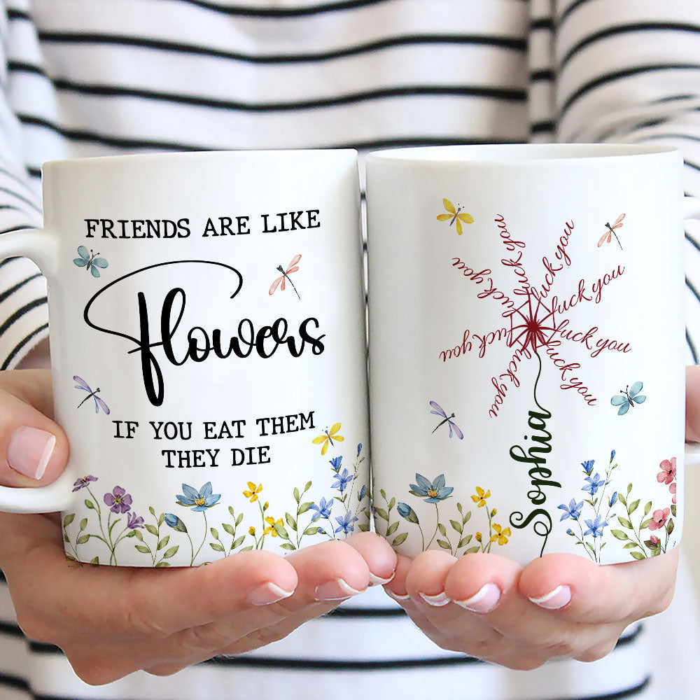 Custom Best Friend, Christmas & Birthday Friendship Keepsake Gift • Friends Wilt If You Munch - Personalized Coffee Mug