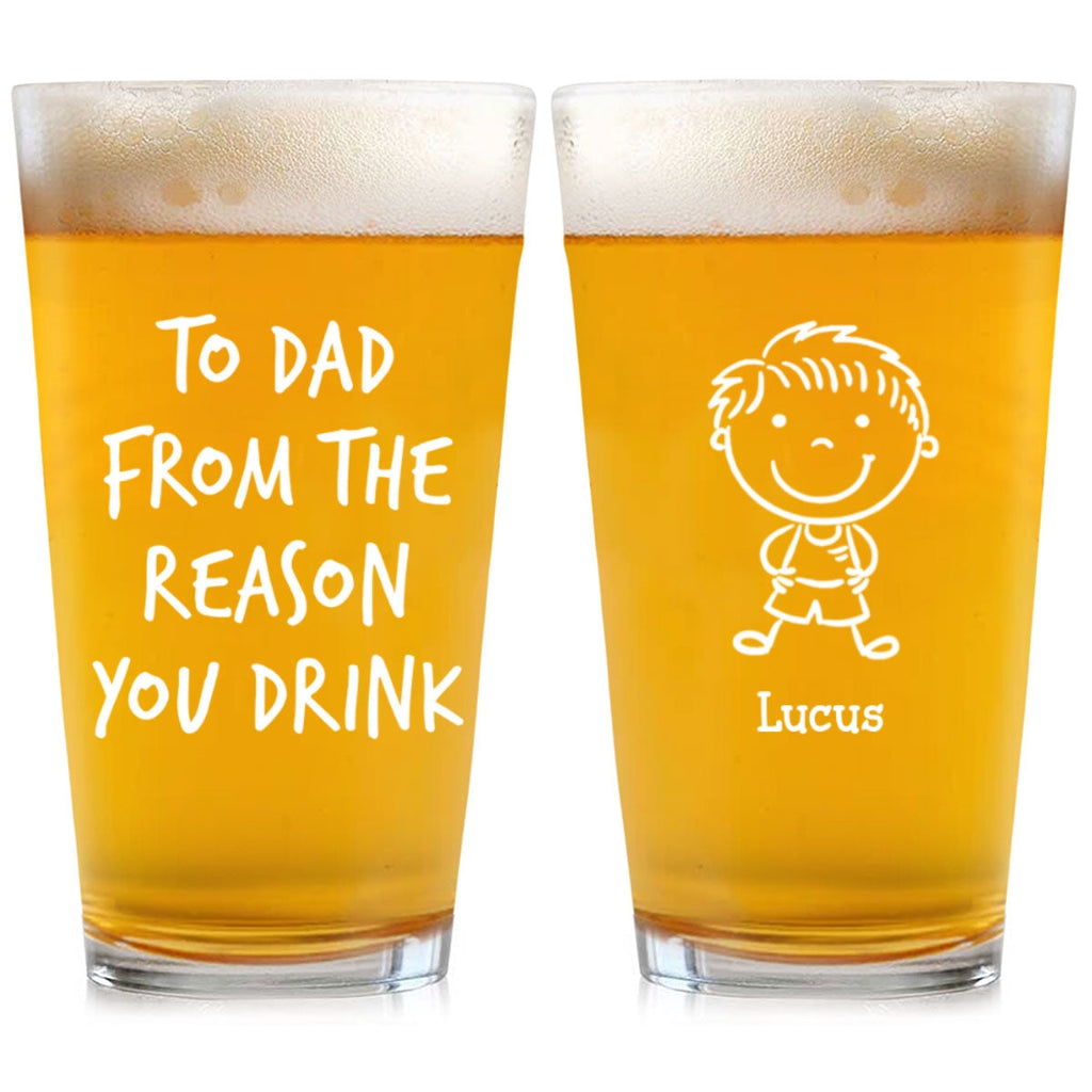 From The Reasons Your Drink - Personalized Beer Glass