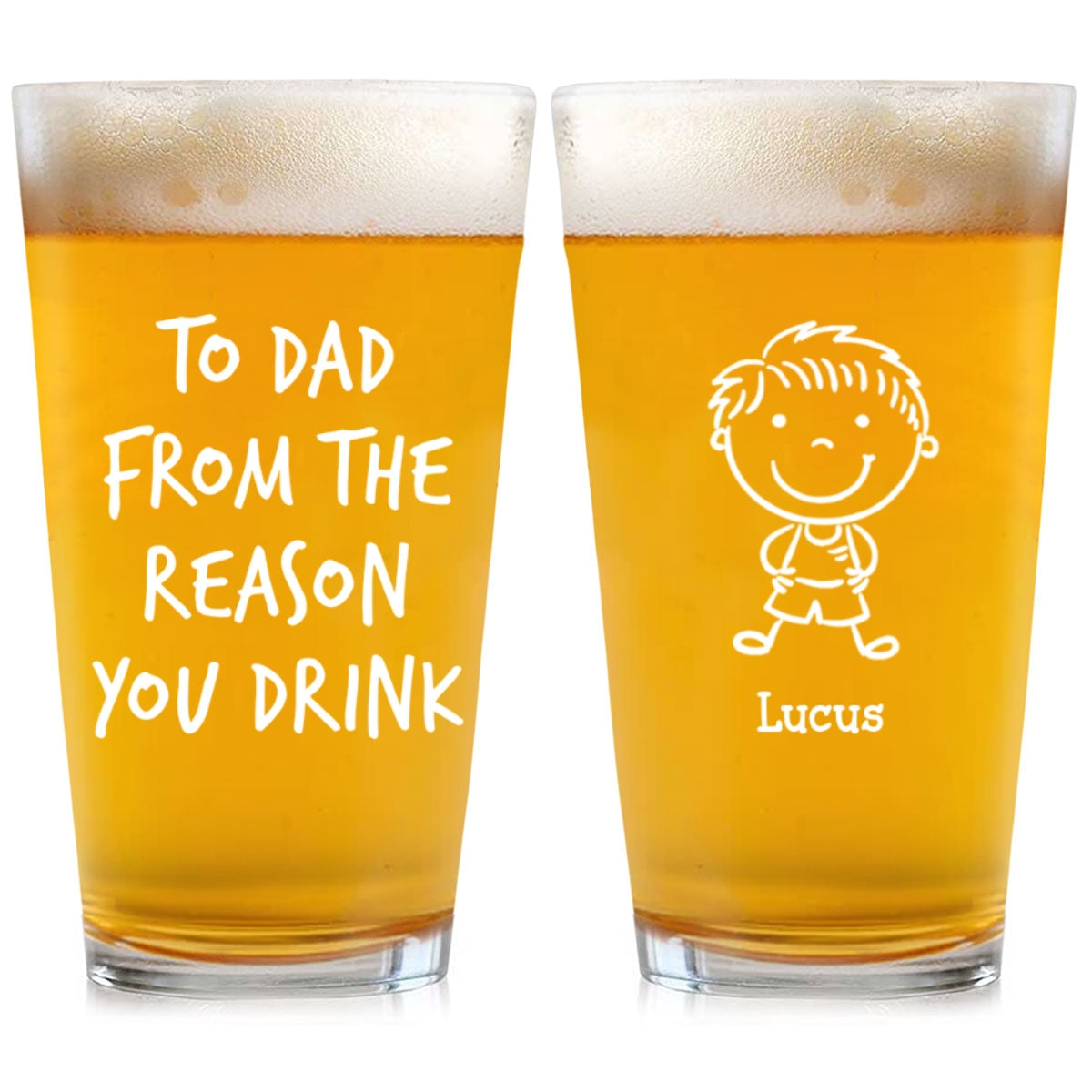 From The Reasons Your Drink - Personalized Beer Glass