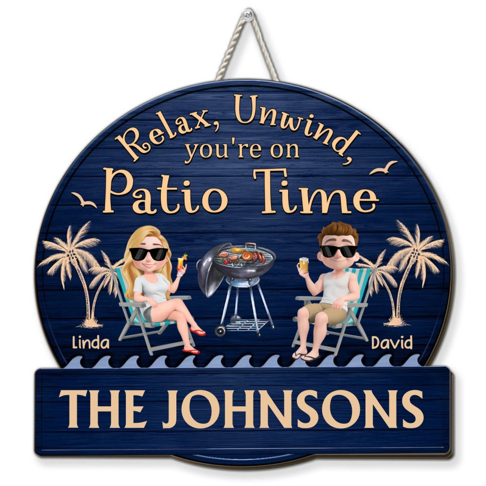 Custom Home & Wall Decor, Birthday & Christmas Gift • It Is Patio Time - Personalized Wood Sign