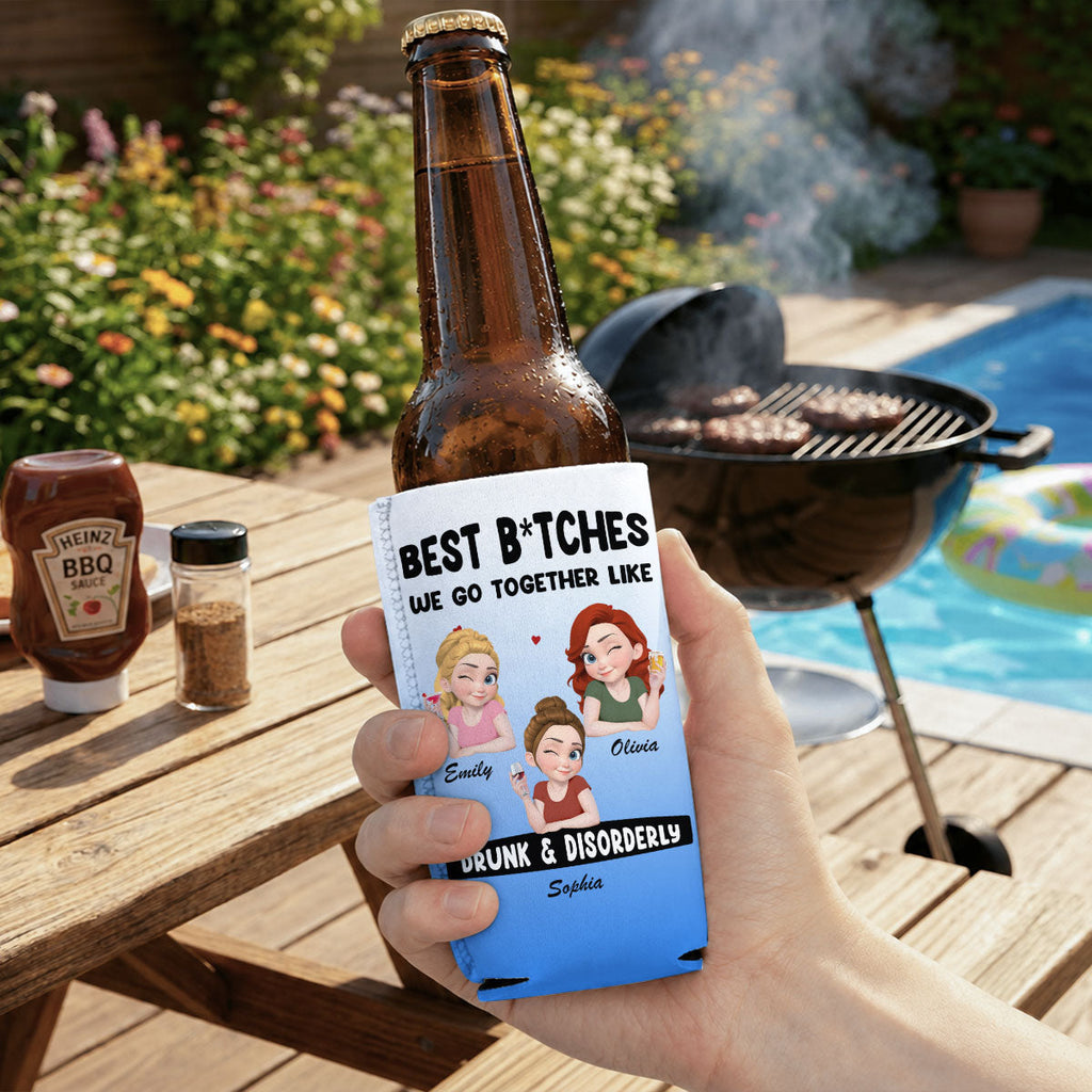 Summer Besties - Personalized Skinny Can Cooler