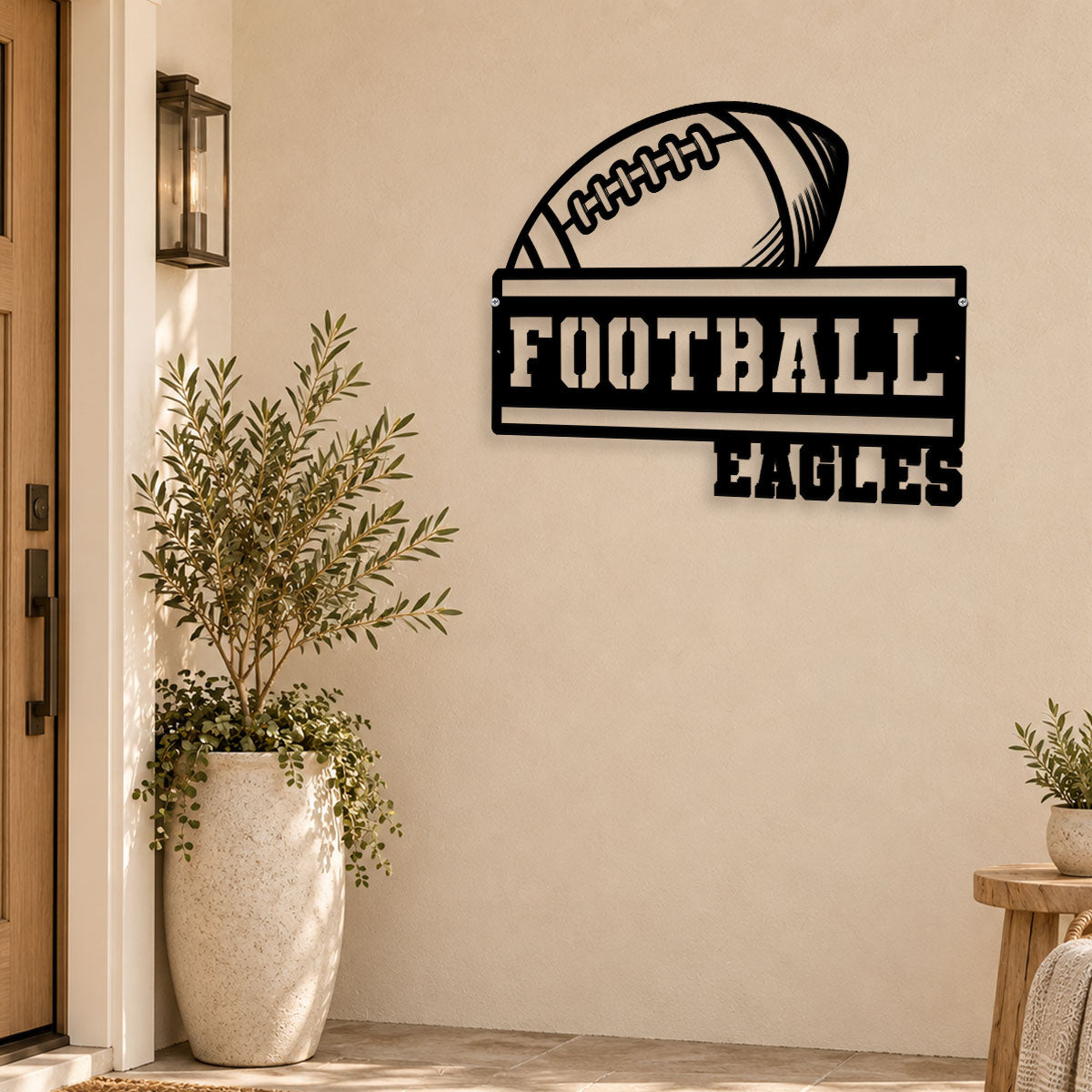 Custom Home & Wall Decor, Birthday & Christmas Gift • Football Lover Club - Personalized Freeform Shape Metal Sign