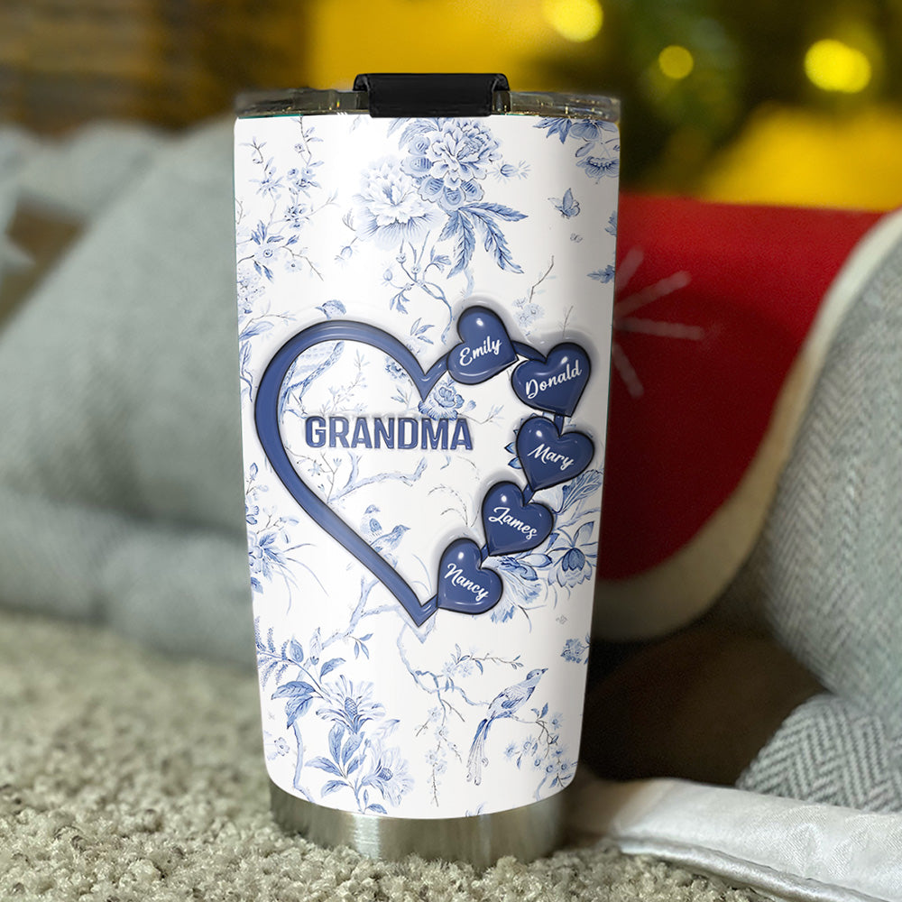 Custom Christmas Birthday Gifts For Grandma • Love Being Grandma - Personalized 3D Inflated Effect Tumbler
