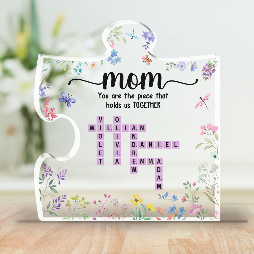 Custom Decor for Mom, Special Gift for Mother • Mom Holds Us Together - Personalized Acrylic Plaque