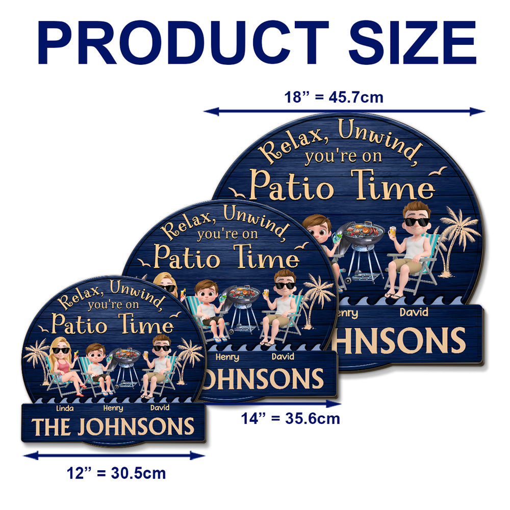 Custom Home & Wall Decor, Birthday & Christmas Gift • Patio Season Is On - Personalized Wood Sign