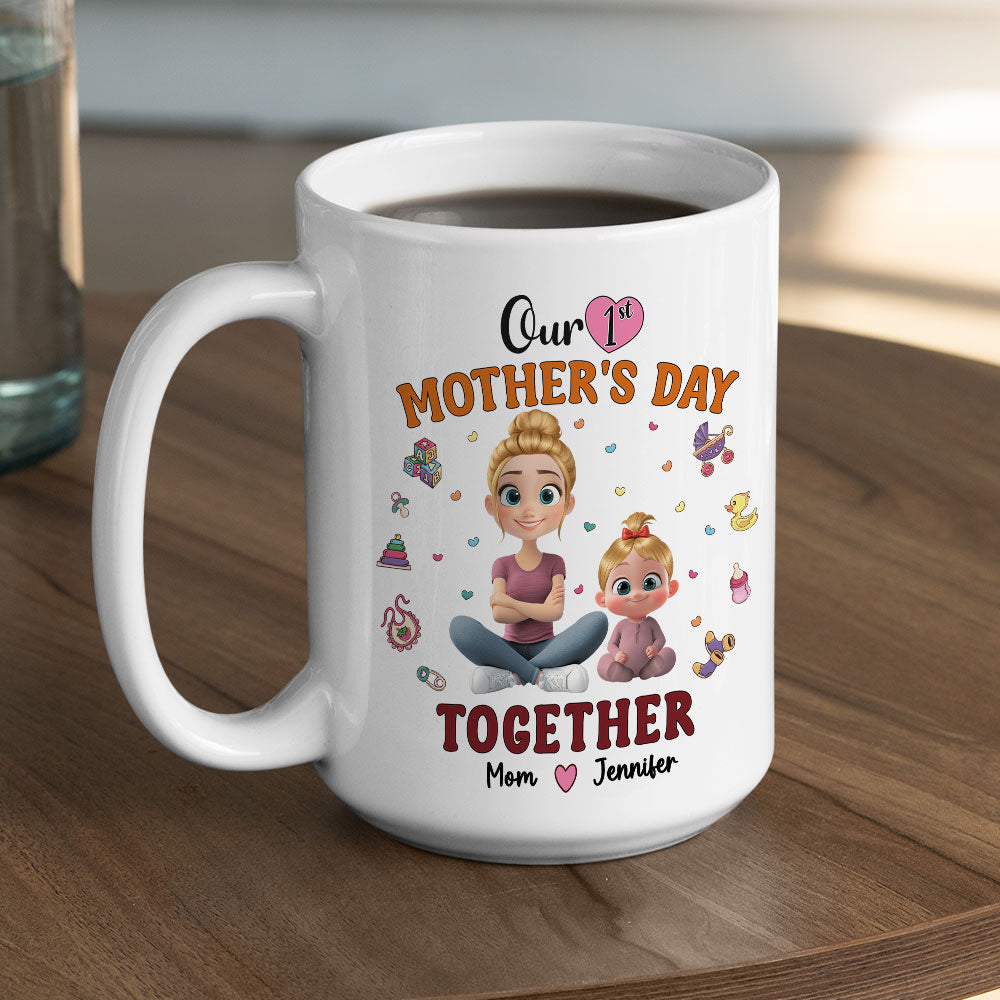 Custom First Mother's Day, Christmas Gift for New Mom • Great Mommy - Personalized Coffee Mug