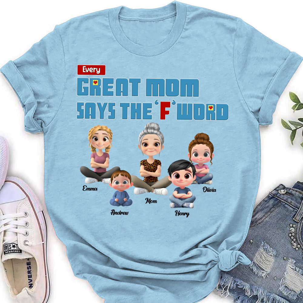 Custom Christmas Anniversary Keepsake Gifts For Wife • Every Great Mom Says F Word - Personalized Shirt