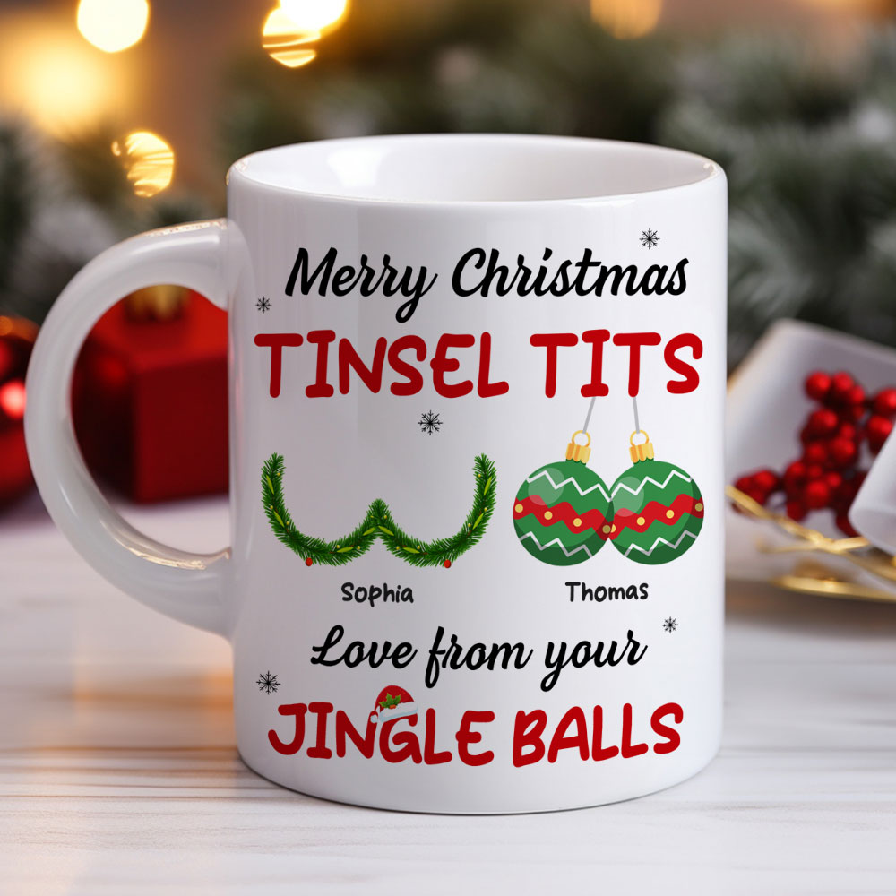 Custom Anniversary Keepsake Gifts For Couple • Jingle Balls - Personalized Coffee Mug
