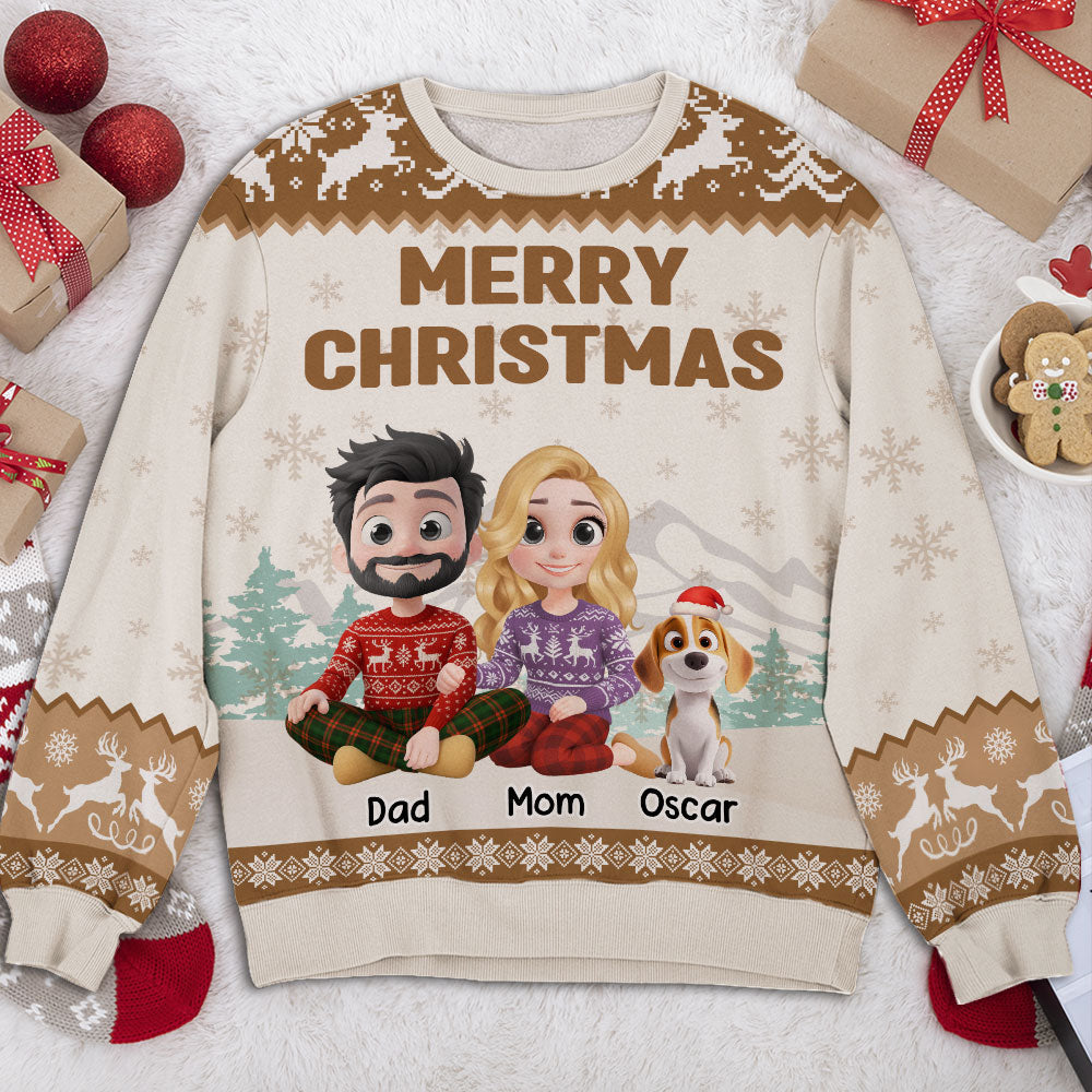 Custom Family Christmas Sweatshirt, Gift for Family Members • As A Family Now Onwards For Kid - Personalized All-Over-Print Sweatshirt