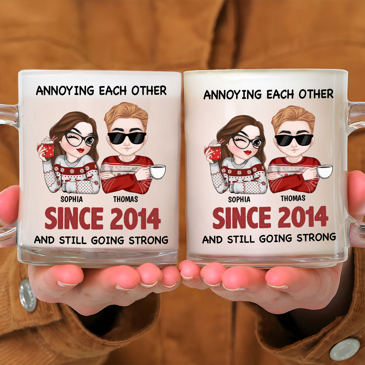 Custom Anniversary Keepsake Gifts For Couple • We Got It - Personalized Glass Mug