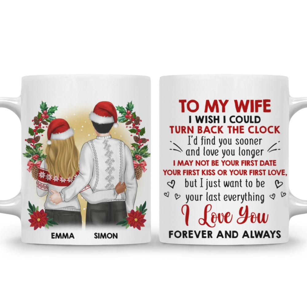 Custom Anniversary Keepsake Gifts For Couple • I Wish I Could Turn Back The Clock - Personalized Coffee Mug