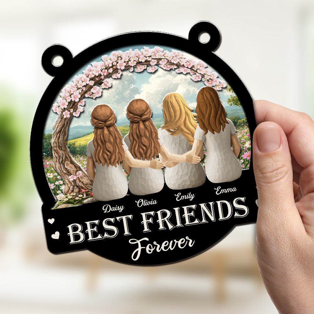 Custom Best Friend Hanging Decor, Friendship Birthday Gifts • Best Friends - Personalized Suncatcher