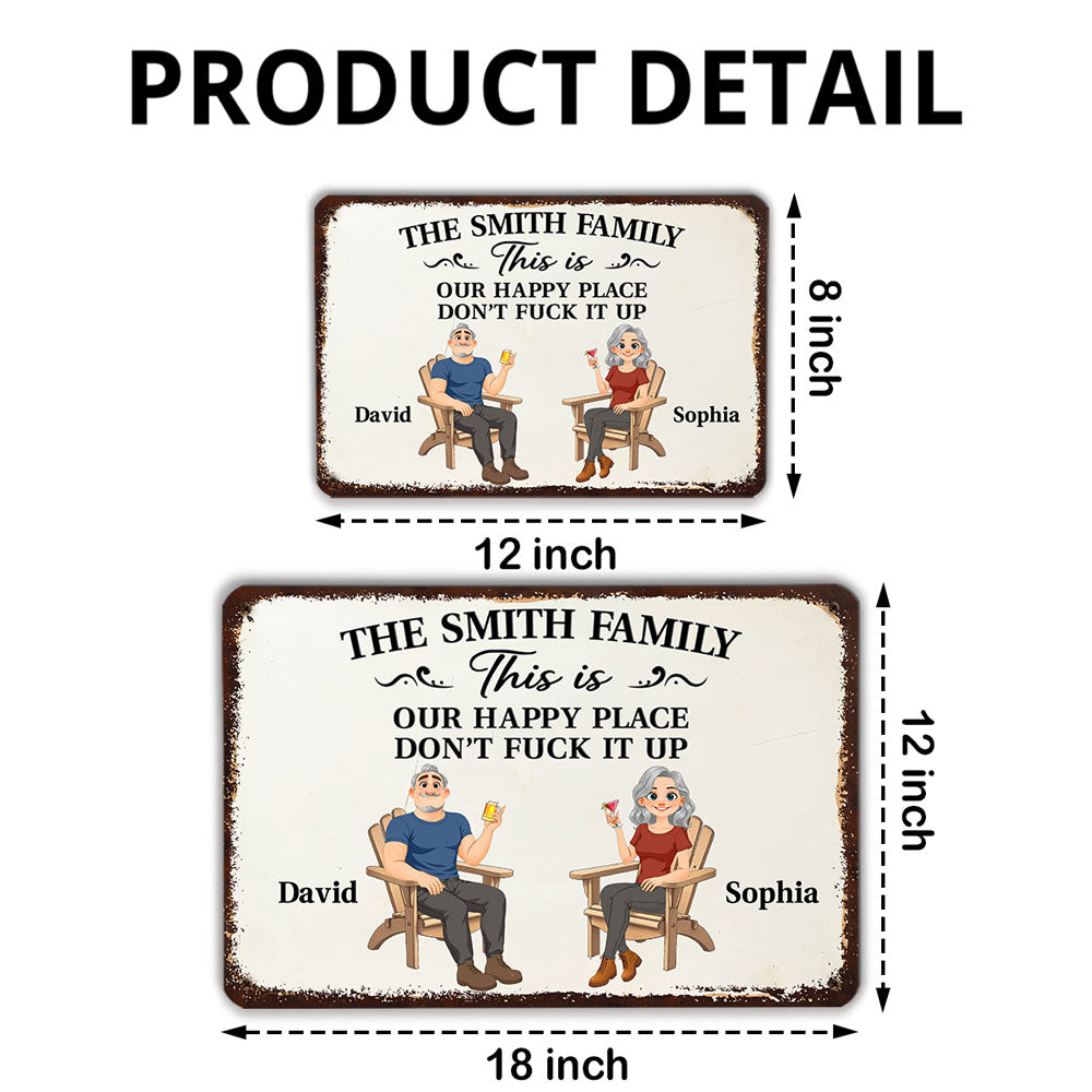 Custom Couple Anniversary Wall Decor Keepsake Gift • Our Place - Personalized Metal Sign