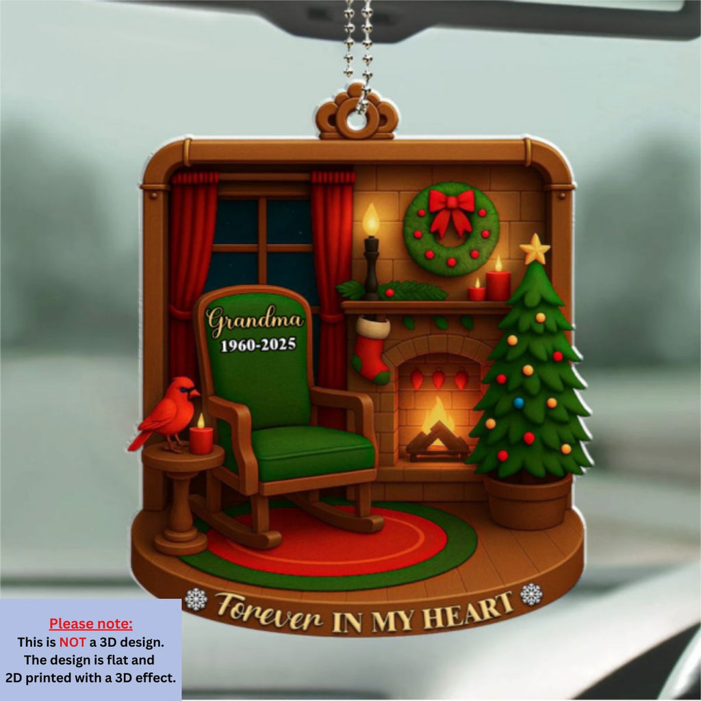 Forever In Our Heart - Personalized Car Ornament