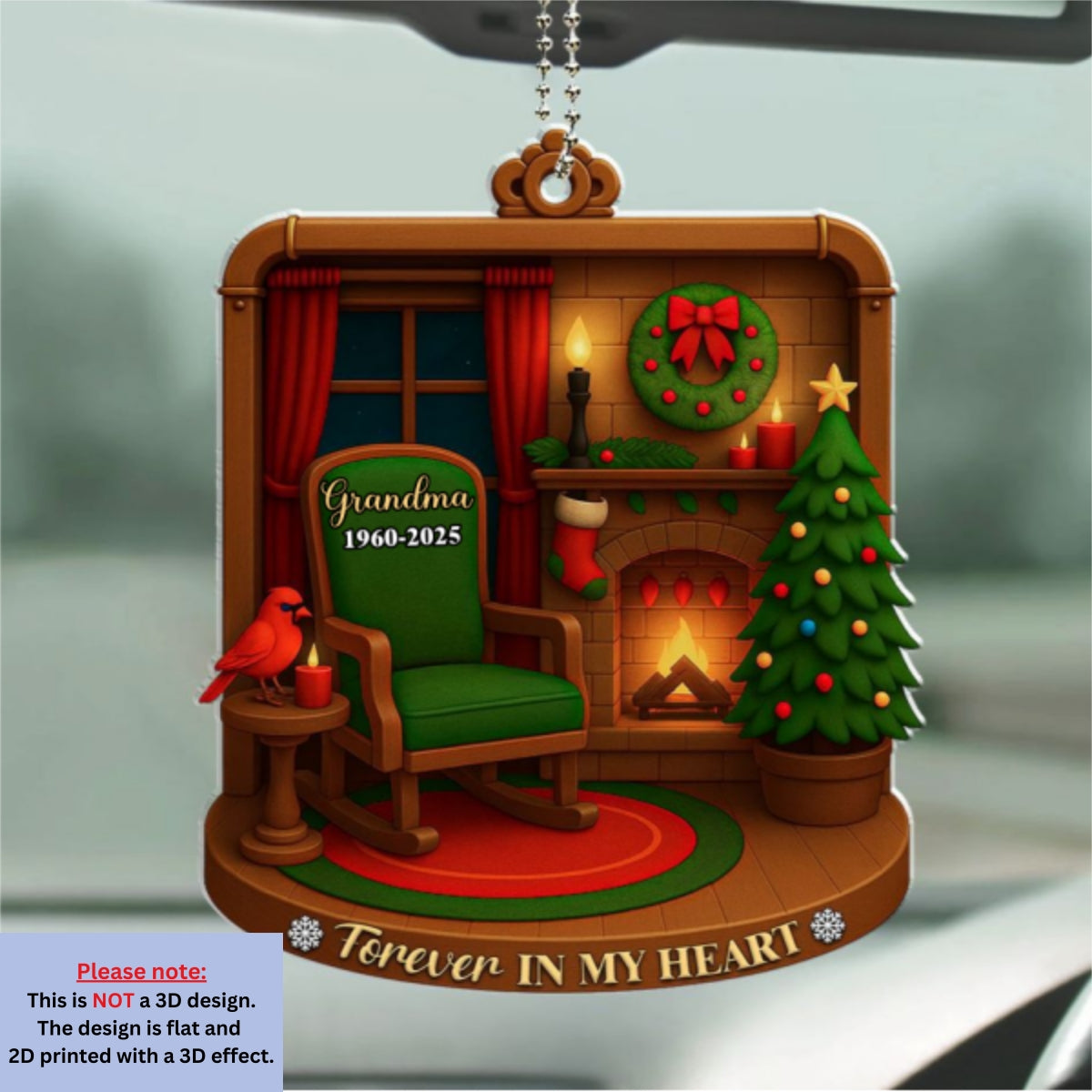 Forever In Our Heart - Personalized Car Ornament