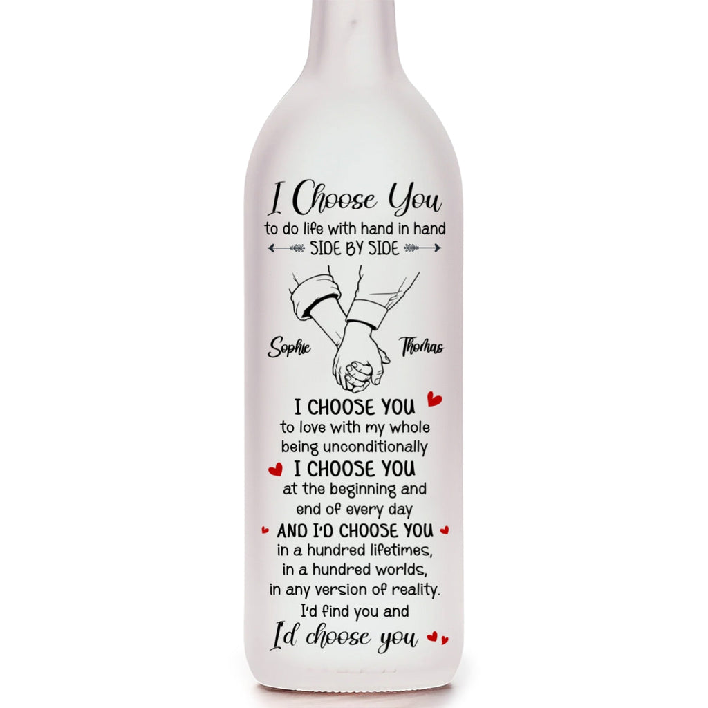 I Choose You - Personalized Bottle Lamp
