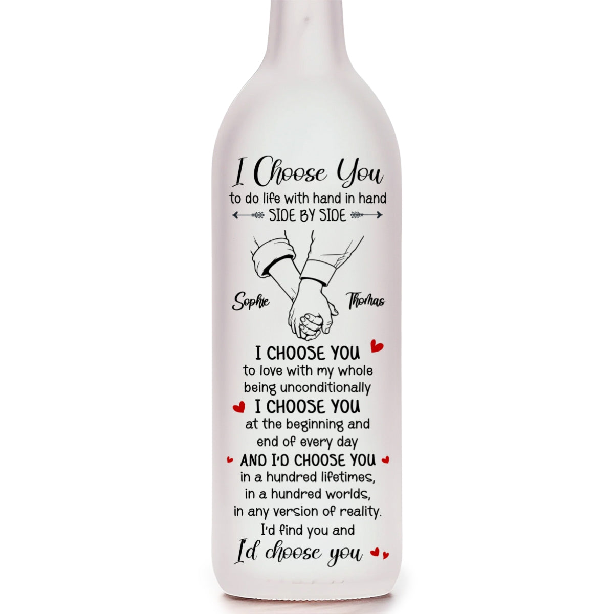 I Choose You - Personalized Bottle Lamp