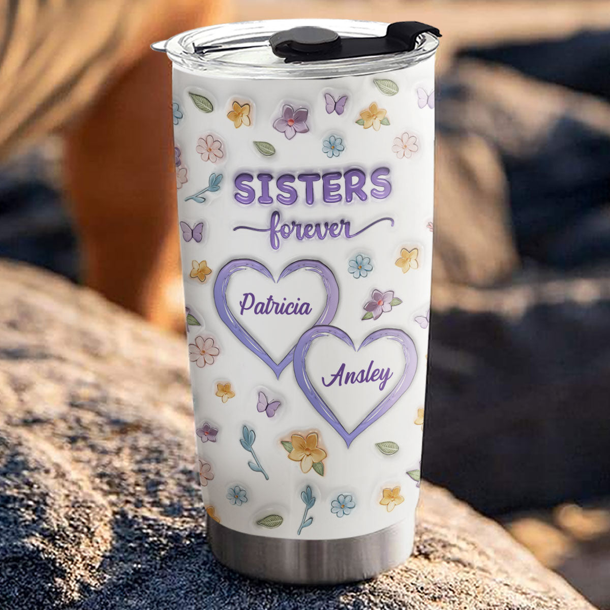 Custom Christmas Birthday Gifts For Best Friend • Besties Forever Version 4 - Personalized 3D Inflated Effect Tumbler