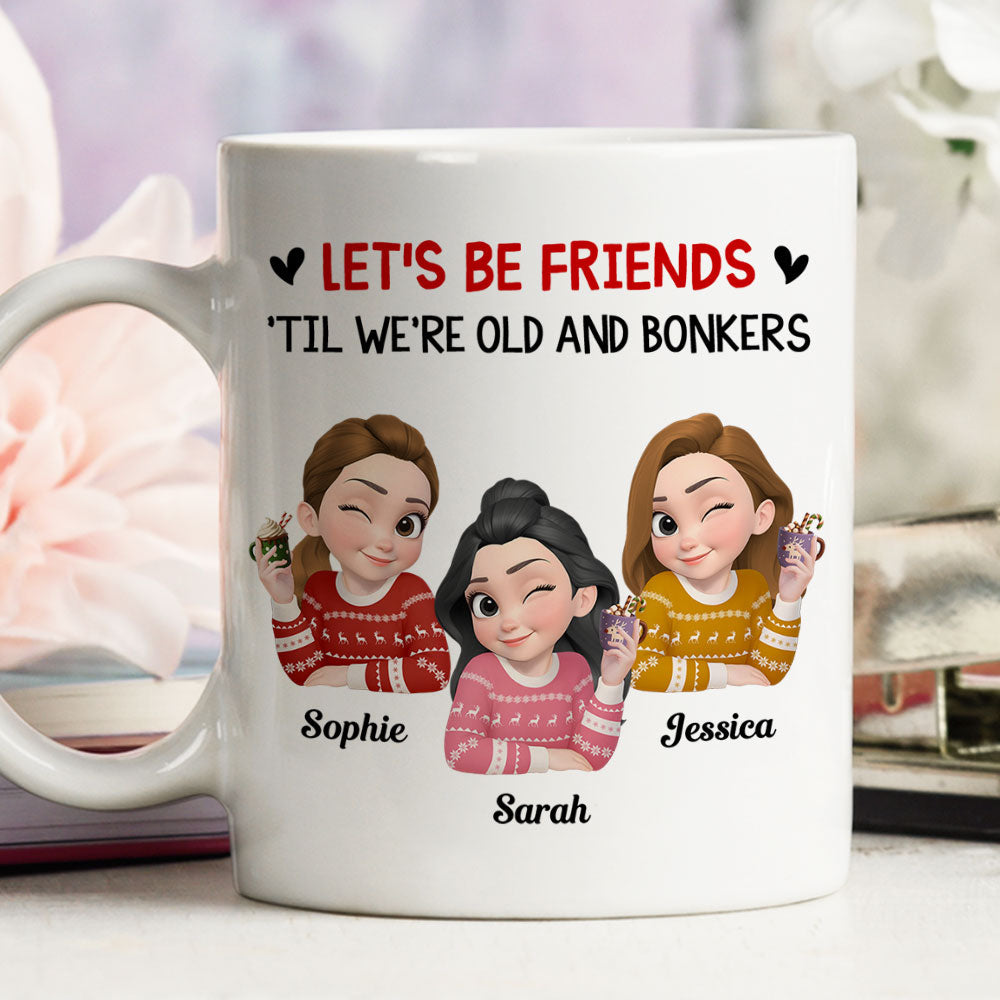 Custom Best Friend, Christmas & Birthday Friendship Keepsake Gift • Lets Be Friend - Personalized Coffee Mug