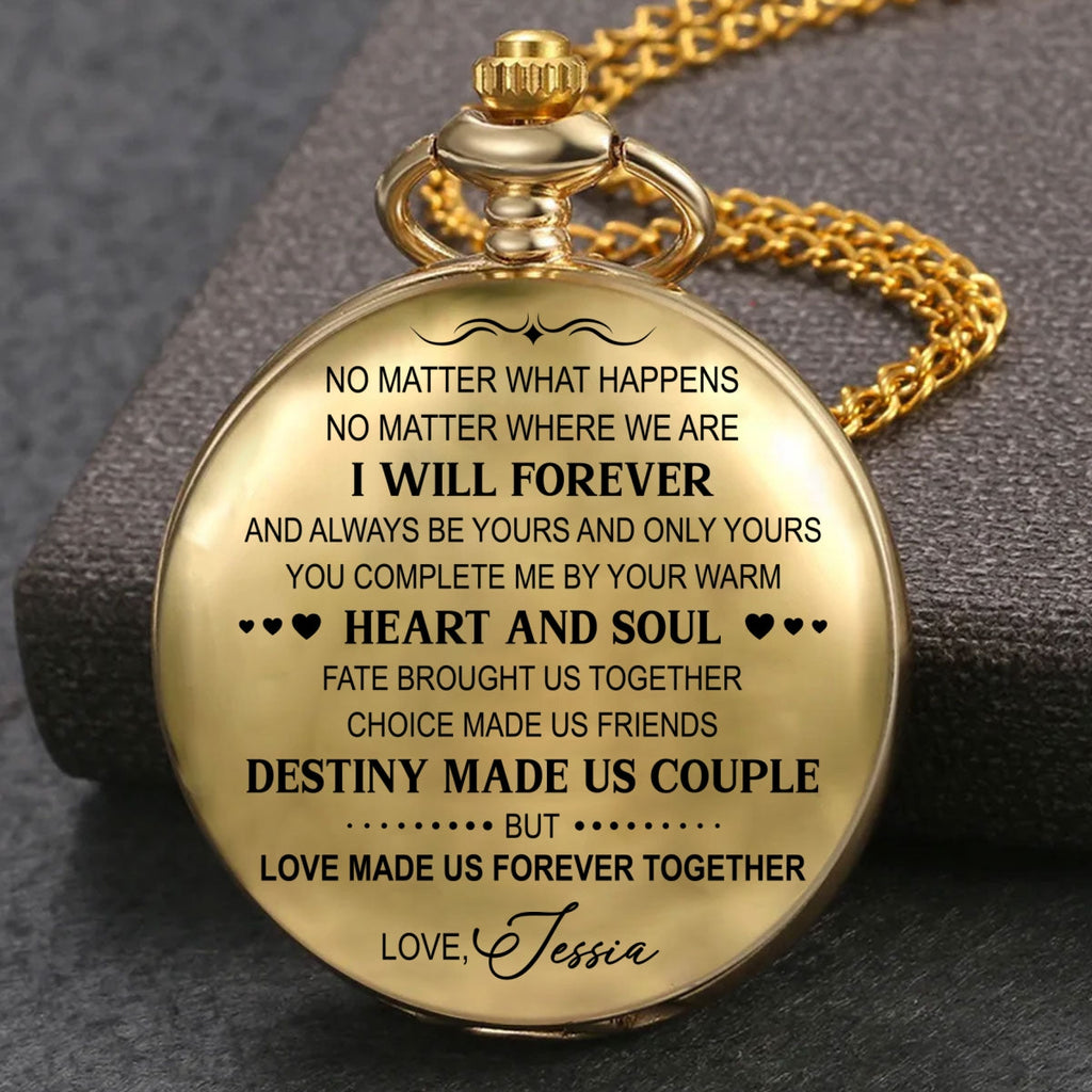 Love Forever - Personalized Print Pocket Watch