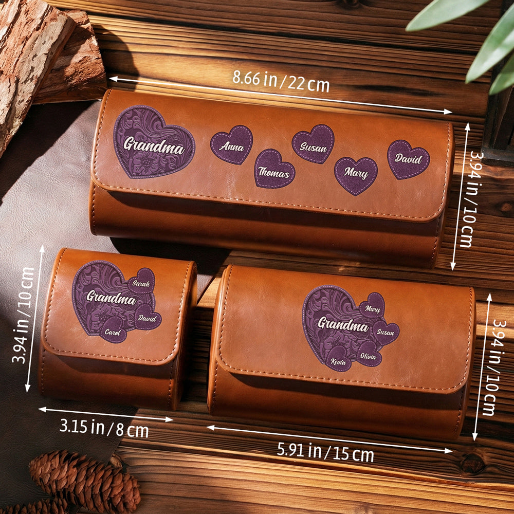 Little Sweethearts - Personalized Leather Watch Case
