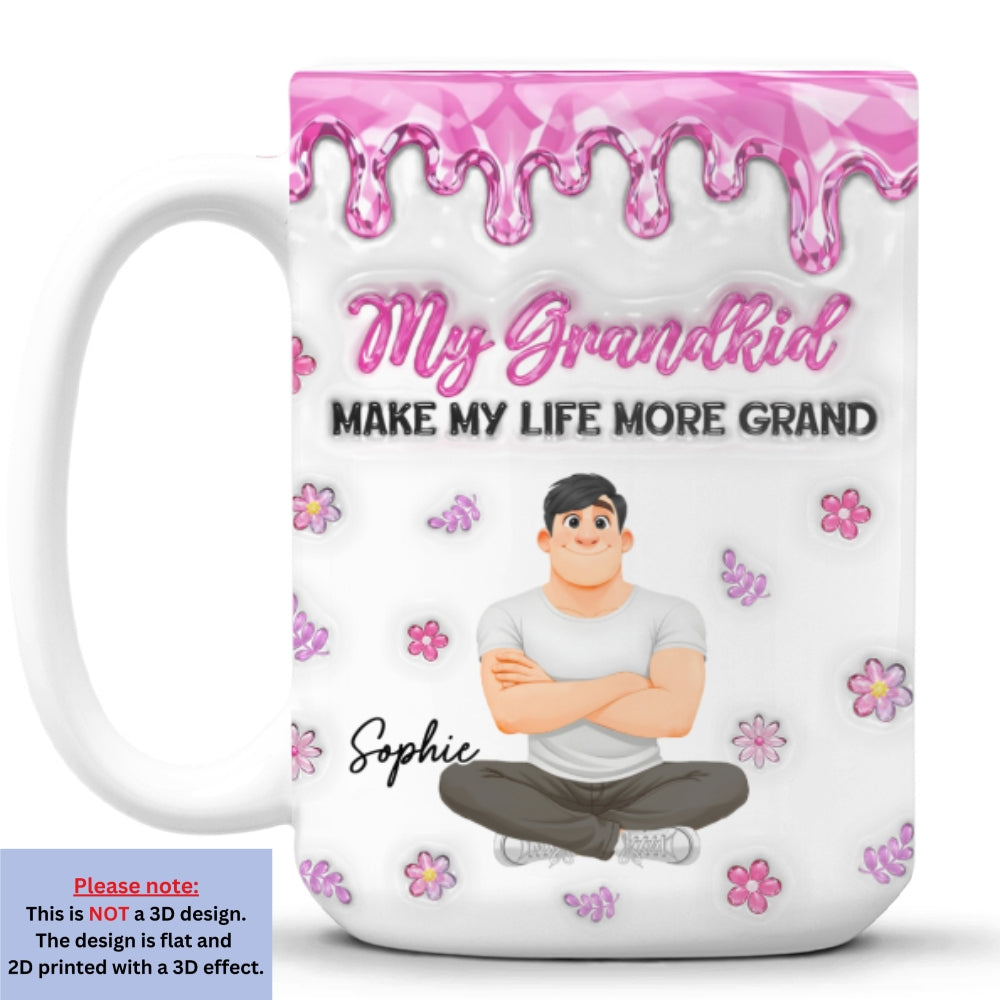 Custom Mother's Day Gift for Mom & Grandma • Lovely Grandkids And Grandma - Personalized 3D Inflated Effect Mug