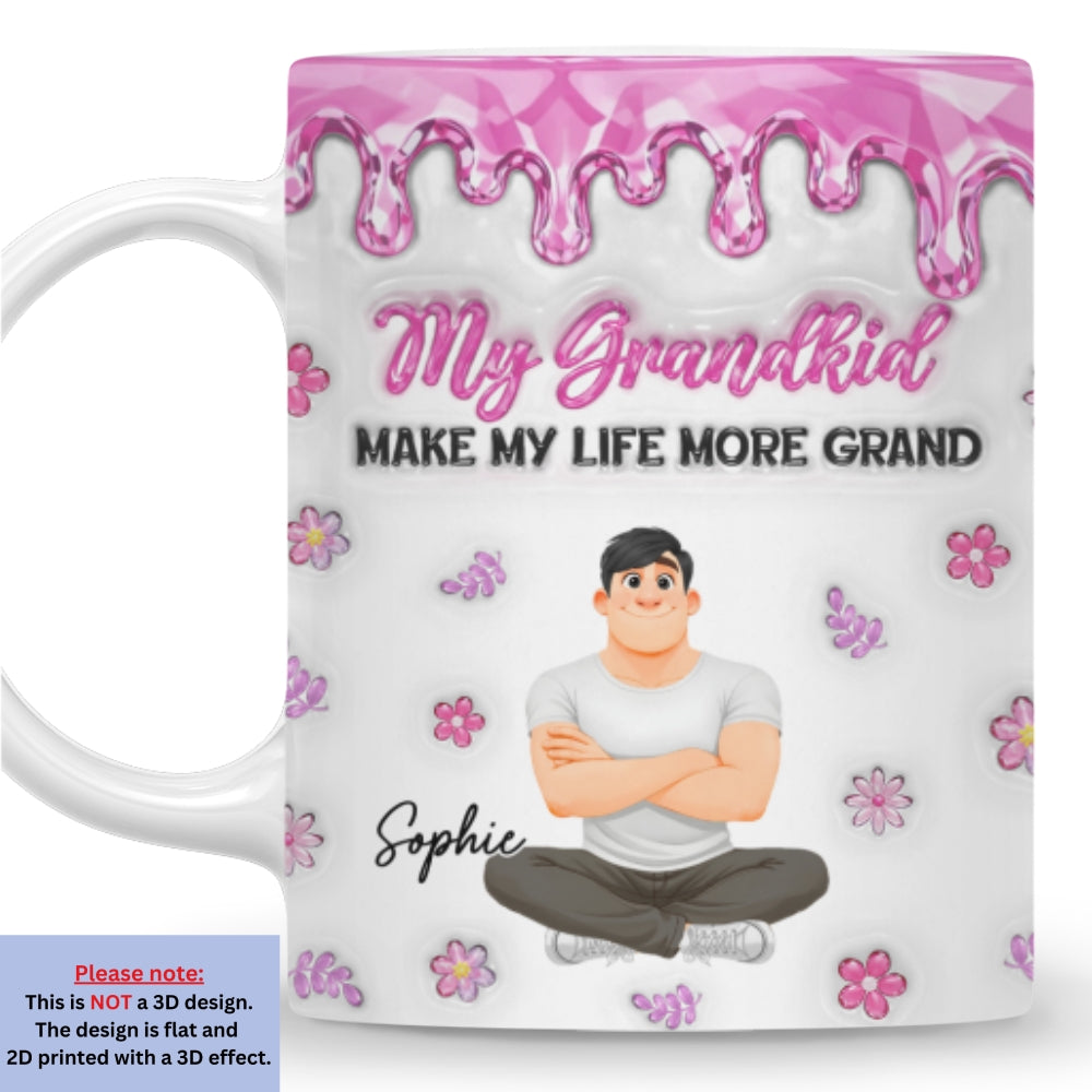Custom Mother's Day Gift for Mom & Grandma • Lovely Grandkids And Grandma - Personalized 3D Inflated Effect Mug