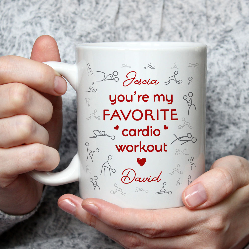 Custom Anniversary Keepsake Gifts For Couple • Favorite Cardio Workout - Personalized Coffee Mug