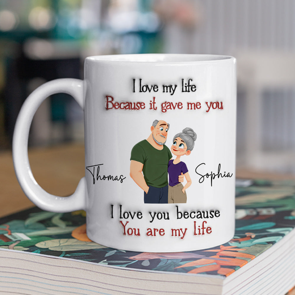 Custom Christmas & Birthday Keepsake Gift • My Life - Personalized 3D Inflated Effect Mug