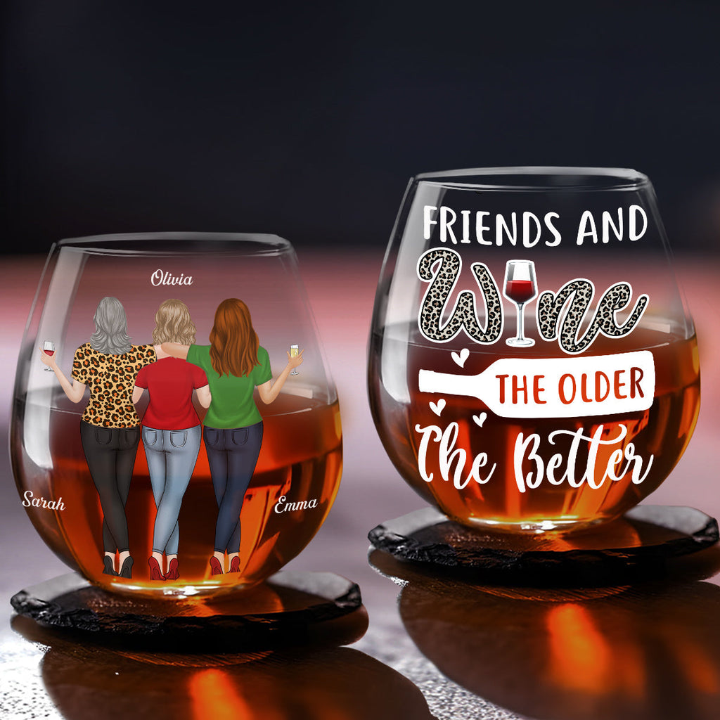 The Older The Better - Personalized Wine Glass