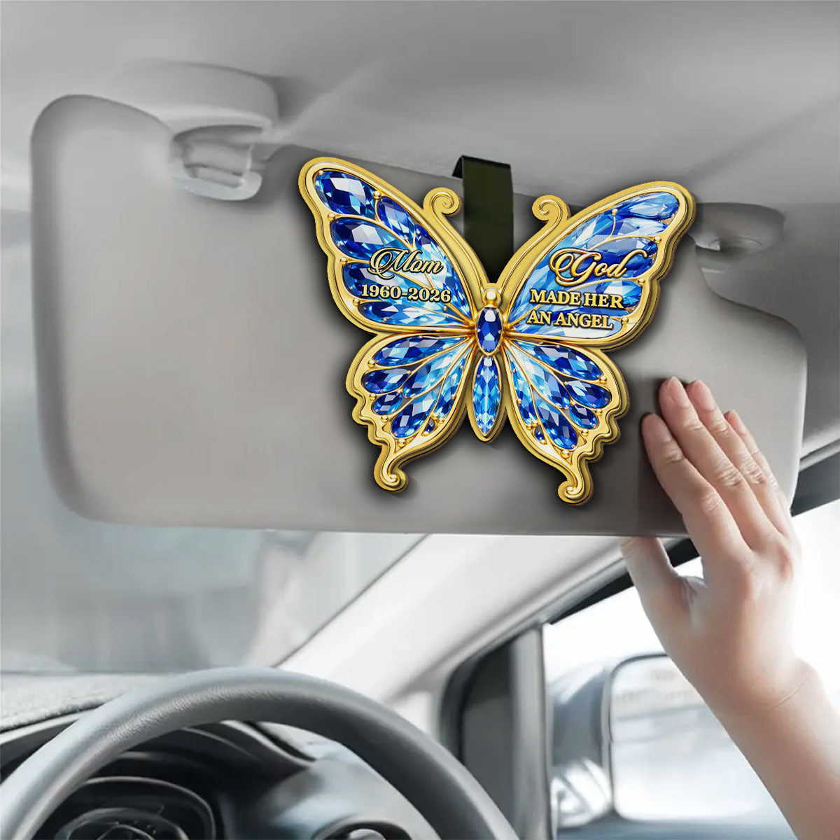 An Angel He Made - Personalized 3D Effect Car Visor Clip