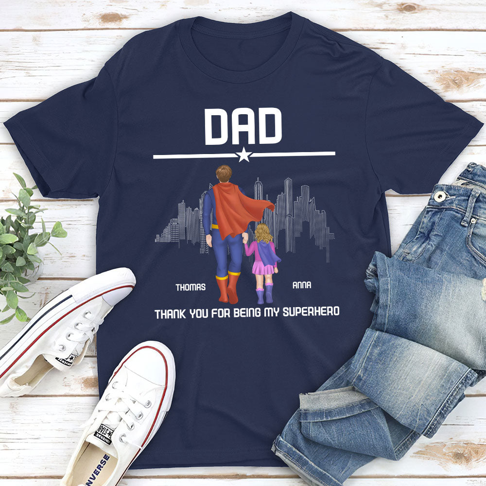 Custom Father's Day, Special Gift for Dad & Grandpa • Superhero Dad - Personalized Shirt