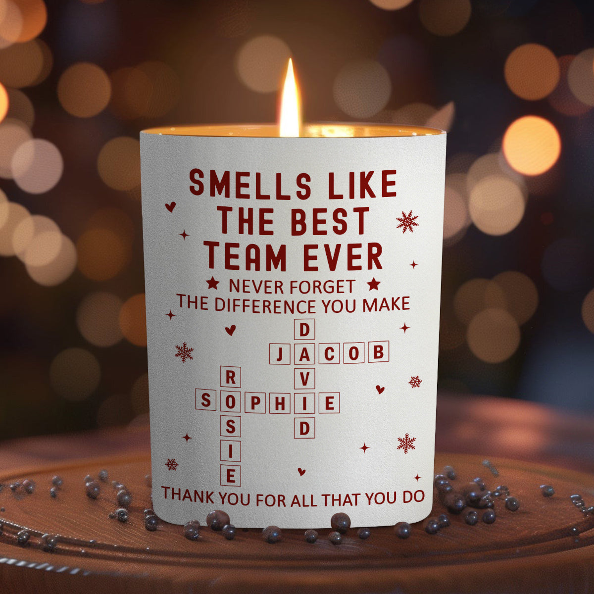 Smells Like Teamwork - Personalized Candle