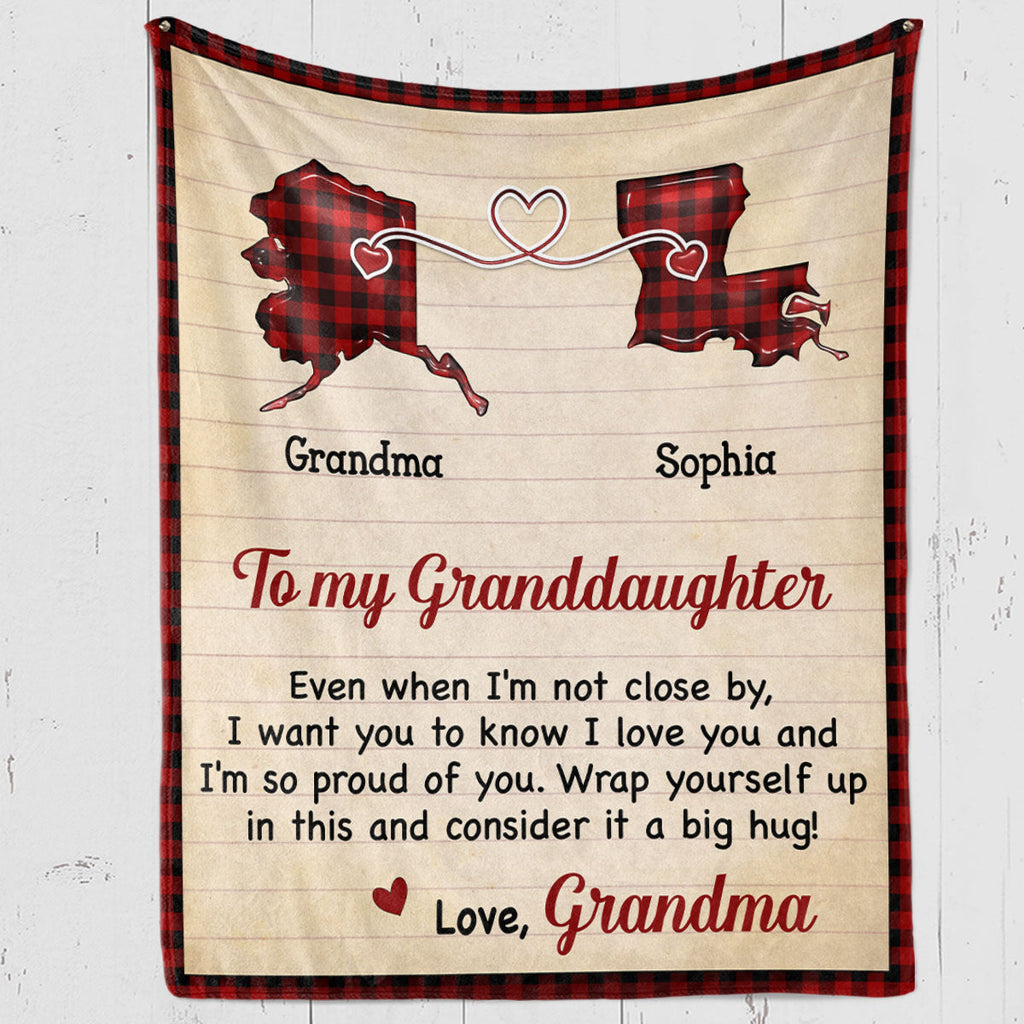 Big Hug Long Distance Gift - Personalized Fleece Blanket