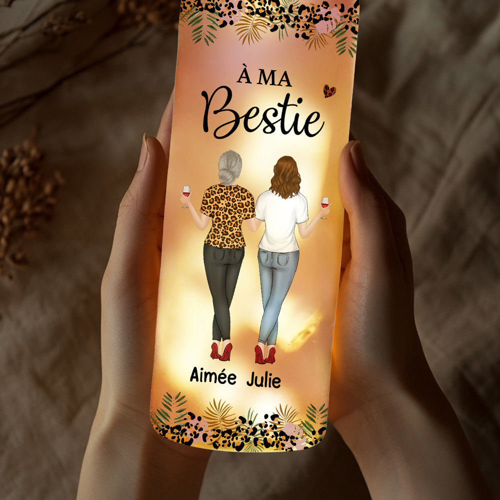 Tu Es Ma Sœur D’âme – Lampe Bouteille Personnalisée