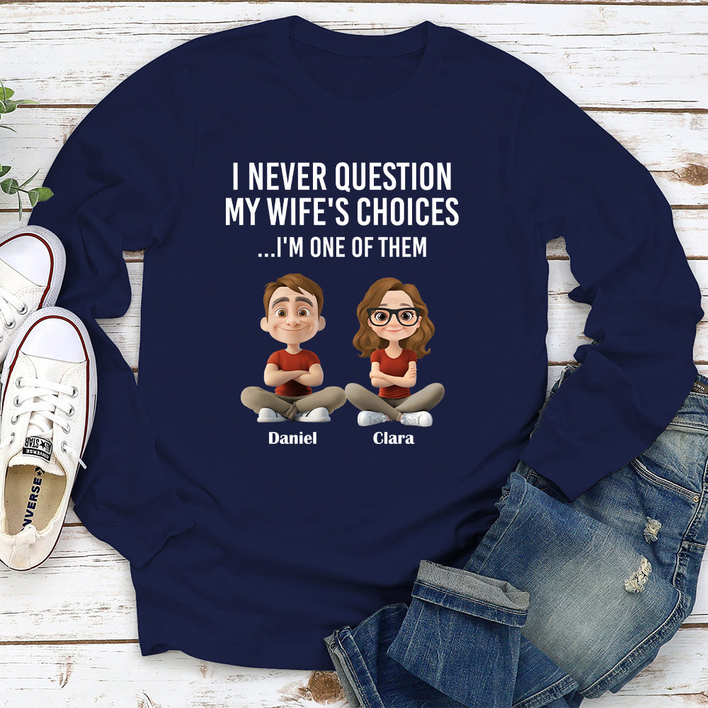 Custom Christmas Anniversary Keepsake Gifts For Husband • My Wife Choices - Personalized Shirt