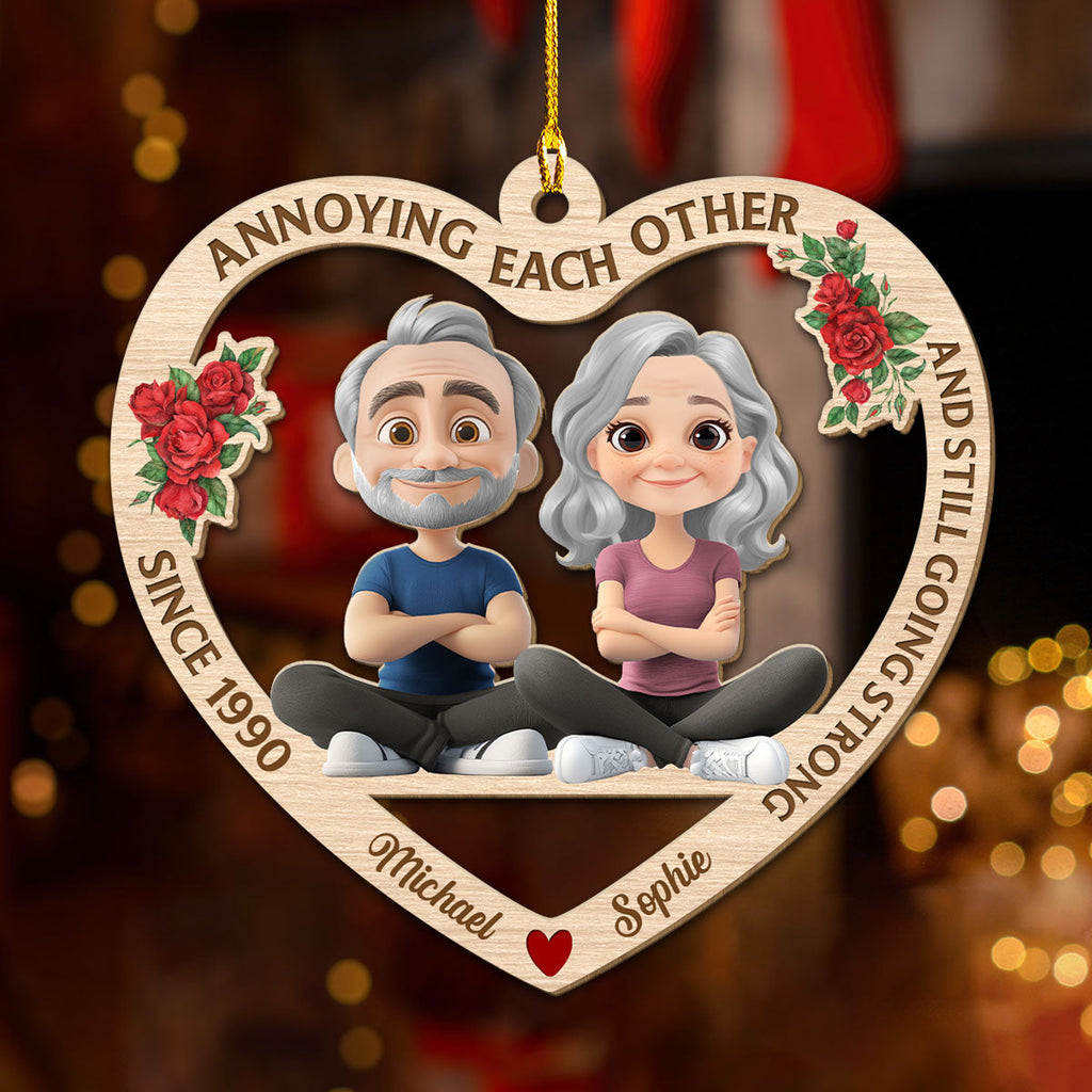 Custom Keepsake Christmas Ornament •  Eternal Love - Personalized Wood Ornament