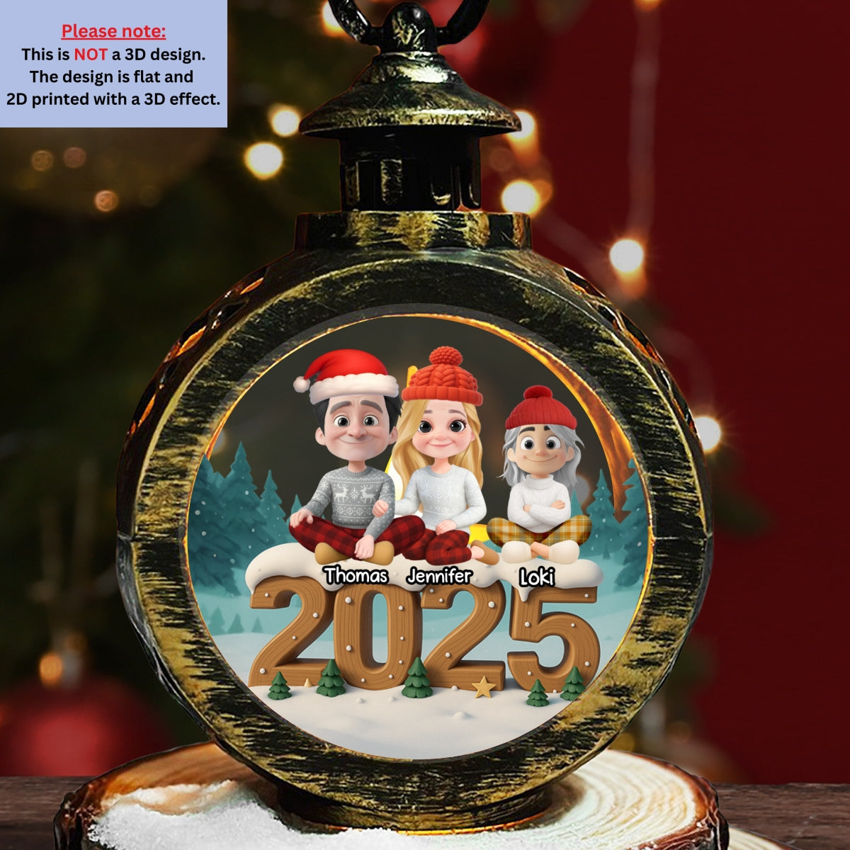 Custom Family Christmas Gifts, Holiday Decor • As A Family Now With Cats - Personalized 3D Effect Christmas Lantern