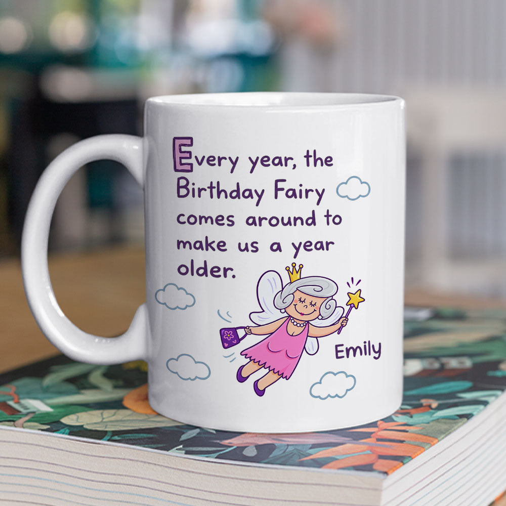 Custom Best Friend, Christmas & Birthday Friendship Keepsake Gift • Birthday Fairy - Personalized Coffee Mug