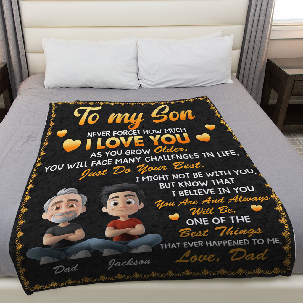 Do Your Best Son - Personalized Fleece Blanket